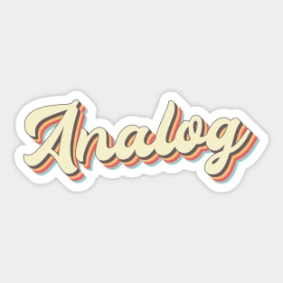 Analog Vintage Aesthetic Sticker